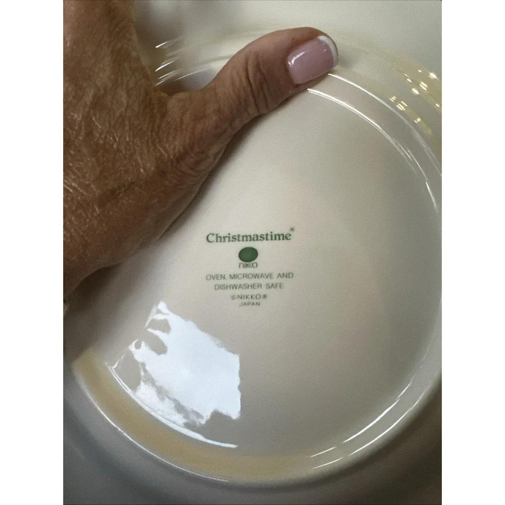 Set Of 6 Nikko Christmastime Dinner Plates/Ironstone/Holiday/Japan